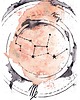 grafiki i ilustracje Konstelacja Panny Znak Zodiaku PANNA Plakat 1