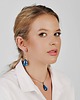 kolczyki szklane Niebieskie kolczyki o perłowym blasku Ayliz e38/16 1