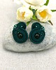 kolczyki soutache Kolczyki sutasz zielone sztyfty "Largo" szmaragd nilu na ZAMÓWIENIE 2