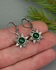kolczyki wire wrapping Małe kolczyki słoneczka zielony onyks wire wrapping 3