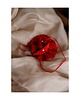 chokery Czerwony choker z cekinami 1