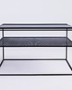meble - stoły i stoliki - stoliki kawowe Stolik kawowy MATRIX METAL 80 - czarny metalowy siatka 3