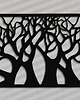 Ozdoby na ścianę DEKORACYJNY PANEL AŻUROWY, DRZEWA, DEKORACJA ŚCIENNA 3D, ORNAMENT,50 x 70 cm, 2