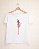 t-shirt damskie Trawa tusze Oversize Biały 1