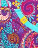 bluza z kapturem damska Bluza kangurka "Paisley" z turkusem 5