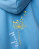 bluza z kapturem damska Długa bluza z kapturem dmuchawiec niebieska 4