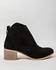 botki damskie BOTKI KWOBOJKI NA 5 CM KLOCKU - SKÓRA NATURALNA - MODEL 483 - K. CZARNY WELUR 2