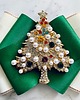 broszki Brosza z Choinką z perłami  Mikołajki Święta 5