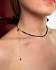 chokery CHOKER VERA z turmalinem i literką - pozłacany 2