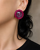 kolczyki soutache Pink Panter -kolczyki sutasz z motywem panterki 1