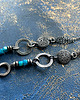 kolczyki wire wrapping Długie kolczyki boho z apatytem 5