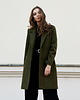 marynarki damskie TALIOWANY, zielony płaszcz 1