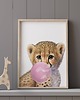 obrazy i plakaty do pokoju dziecięcego Plakat Gepard z gumą balonową P114 2
