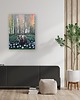 obrazy Spotkanie Obraz Olejny 60x80 Niedźwiedź Las Kwiaty Mgła Moc Dmuchawce 6