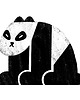 poduszki z grafiką Poduszka dekoracyjna - Minimalistyczna panda 3