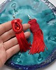 kolczyki soutache Czerwone kolczyki soutache z chwostami 2