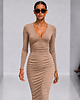 sukienki midi damskie Sukienka latte YY300181 1