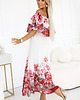 sukienki maxi damskie 606-1 Długa letnia sukienka hiszpanka - kwiatowy czerwony wzór ombre 2