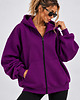 bluza z kapturem damska Bluza Hoodie Zip -Plum 1