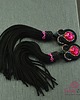 kolczyki chwosty Kolczyki sutasz Black  Pink Tassels z chwostami 4