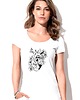 t-shirt damskie Koszulka  z nadrukiem SERCE czarno-białe 1