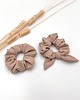 gumki do włosów Scrunchie/frotka Beż bow 2
