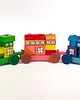 klocki i zabawki drewniane Pociąg z klocków kolorowy duży + personalizacja 2