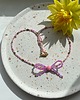 chokery Choker z jadeitem kokardka 1