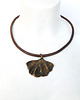 naszyjniki - inne Liść naszyjnik na rzemieniu Black 5