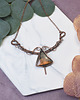 kolie Miedziany naszyjnik wire wrapping z labradorytem #491 2