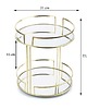 patery i talerze Patera Metalowa Złota Dwupoziomowa z Lustrem 1
