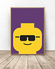obrazy i plakaty do pokoju dziecięcego Plakat ludzik Lego "Glasses" 1