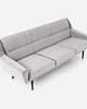 sofy i szezlongi Sofa SKAGEN srebrny welur, skandynawski design 3