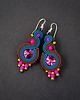 kolczyki soutache Ronja 3 - kolczyki z sutaszu, srebro 1