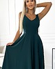 sukienki maxi damskie 246-5 CINDY długa elegancka suknia z dekoltem - ZIELONA 3