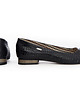 baleriny damskie SKÓRZANE BALERINKI ZAPATO 07 CZARNY KROKO POŁ 1