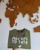 bluzy dla chłopców Bluza dziecięca MÓJ GPS TO TATA - zielona 1