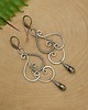 kolczyki wire wrapping Długie kolczyki  złoty piryt  wire wrapping 3