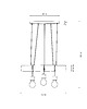 lampy wiszące Lampa Wisząca 3x E27 Trabo Pino drewno loft 1