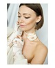 Biżuteria ślubna Choker jedwabny z perełką 6