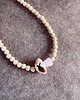 chokery Naszyjnik Choker z kremowego jaspisu z różowym grzybkiem 2
