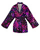 płaszcze damskie Aksamitne KIMONO domowe/narzutka, autorski print rafa koralowa 7