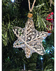 bombki Ręcznie malowana bombka szklana gwiazda z białym wzorem śnieżynki 5