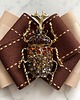 broszki Brosza z cudnym Owadem z brązowych kryształków New Jesień 5