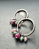 kolczyki srebrne Kolczyki srebrne  Rubin i zoisyt 2