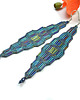 kolczyki szklane Groty niebieskie, "indiańskie" kolczyki, beading 1