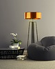 lampy podłogowe Czarno-złota lampa stojąca w stylu glamour MOSS MIRROR 1