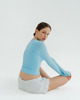 bluzki z długim rękawem damskie Longsleeve do jogi damski NY CHIC - maya blue 2