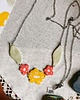 naszyjniki - inne Kolorowy naszyjnik boho - kwiatowa biżuteria handmade 2