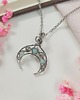 wisiory Naszyjnik Lunula Amazonit stal chirurgiczna wisiorek handmade 2